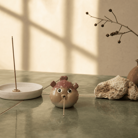 Puffer Fish Incense Holder – Cute Kawaii Zen Desk Decor - Innerbillion