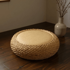 Rattan Meditation Cushion – Round Floor Seat for Relaxation - Innerbillion