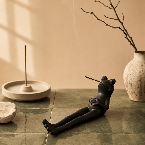Relaxed Frog Incense Holder – Funny Zen Desk Decor - Innerbillion