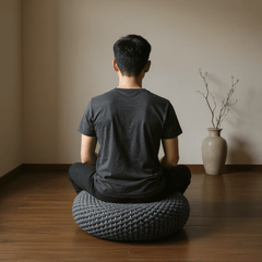 Rope - Weave Meditation Cushion – Round Floor Seat for Relaxation - Innerbillion