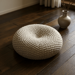 Rope - Weave Meditation Cushion – Round Floor Seat for Relaxation - Innerbillion