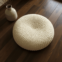 Rope - Weave Meditation Cushion – Round Floor Seat for Relaxation - Innerbillion