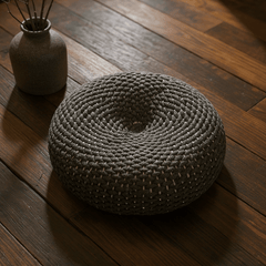Rope - Weave Meditation Cushion – Round Floor Seat for Relaxation - Innerbillion