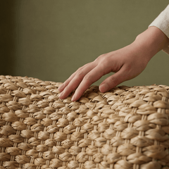 Woven Tatami Floor Chair – Natural Rattan Meditation Seat - Innerbillion