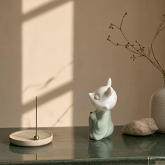 Zen Fox Incense Holder – Calm Animal Desk Decor - Innerbillion