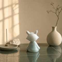 Zen Fox Incense Holder – Calm Animal Desk Decor - Innerbillion