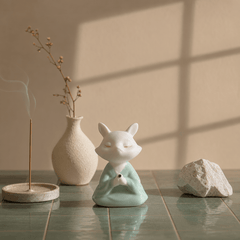 Zen Fox Incense Holder – Calm Animal Desk Decor - Innerbillion