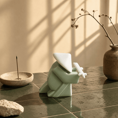Zen Swordsman Figurine – Minimal Warrior Desk Decor - Innerbillion
