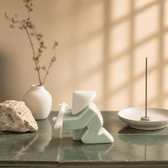 Zen Swordsman Figurine – Minimal Warrior Desk Decor - Innerbillion